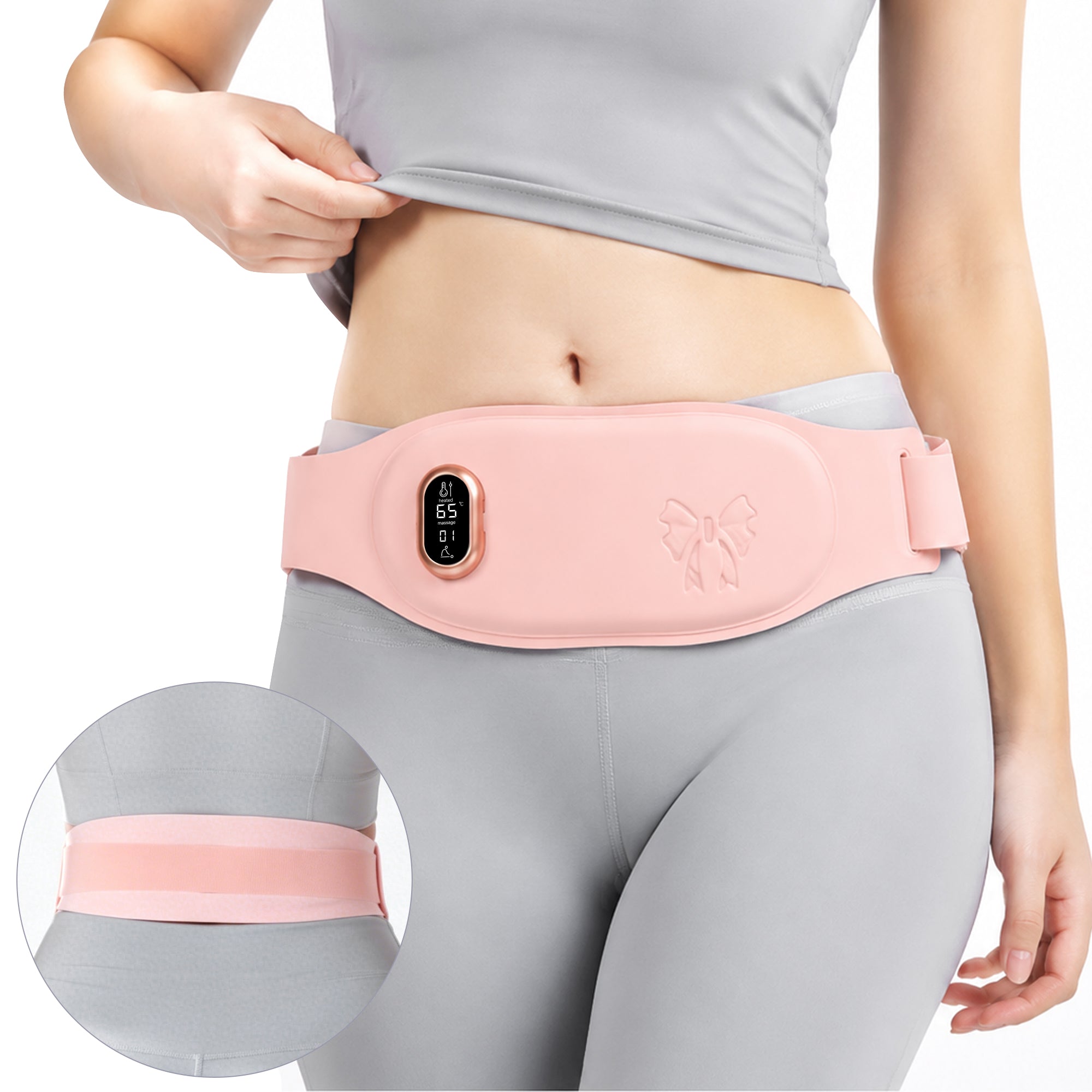 Portable Heating Pad, Pink, Electric Heating, Comfortable and Warm for Daily Use