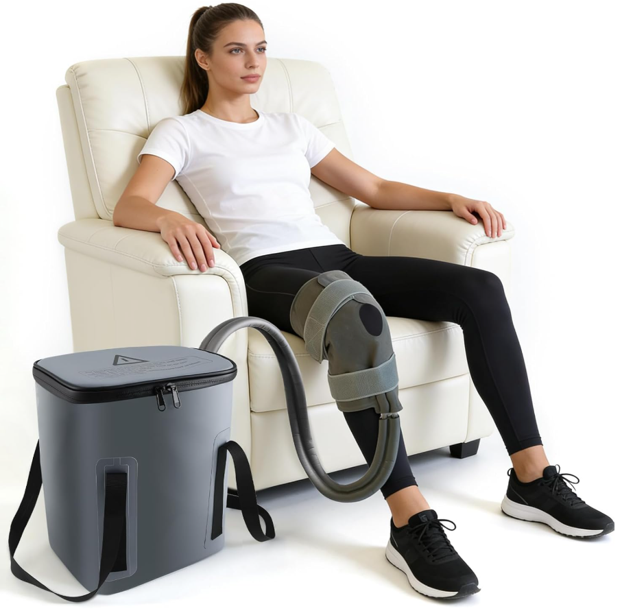 Ice Machine for Knee After Surgery - Cold Therapy Machine for Knee Replacement Post Surgery - 19Qt Bucket with Quiet Pump for Recovery & Comfort